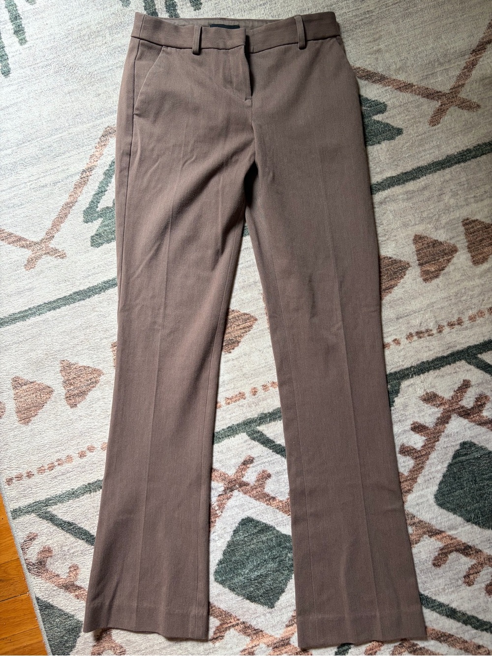 Express Women's Taupe Straight-Leg Dress Pants